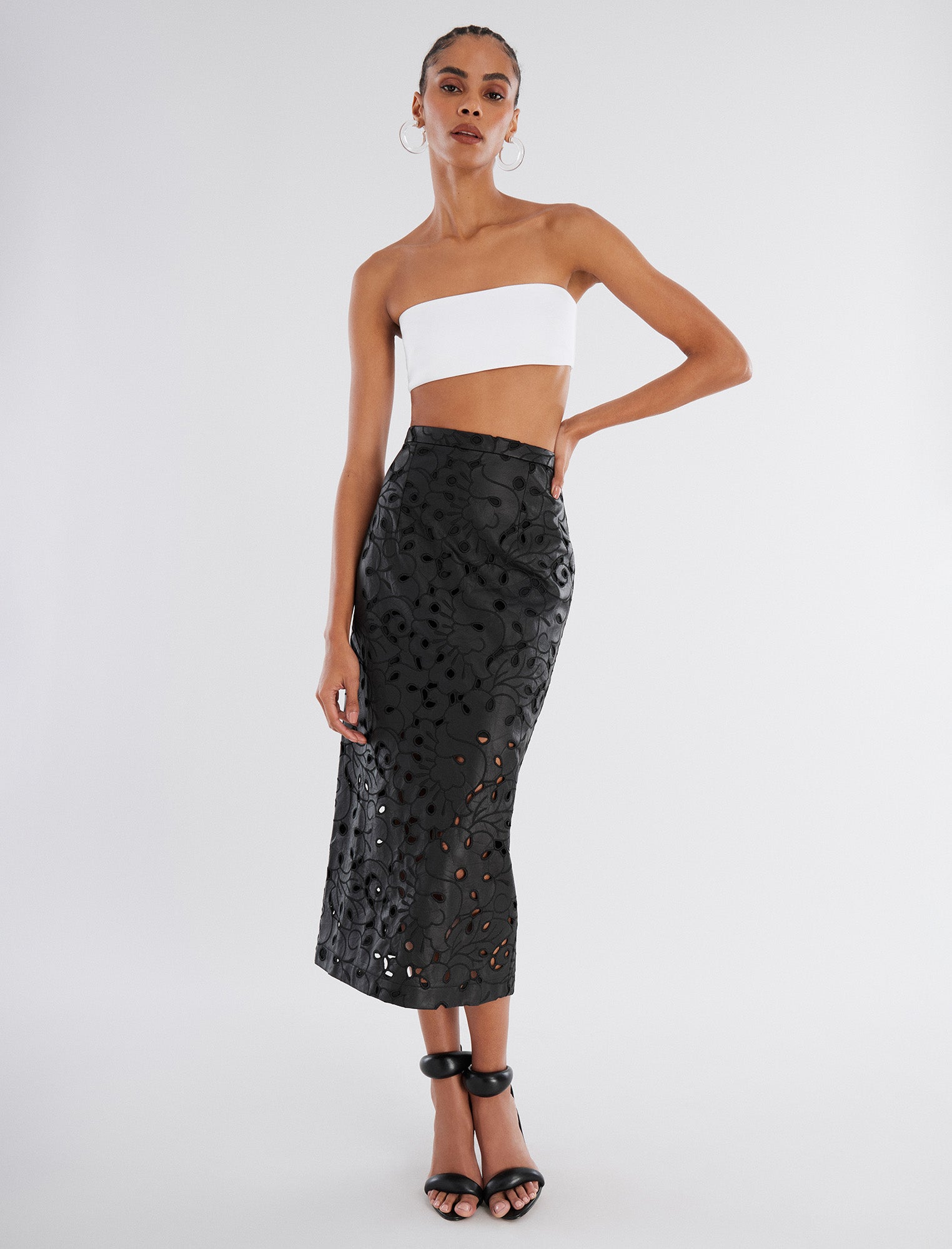 Faux Leather Wrap Mini Skirt | BCBGMAXAZRIA
