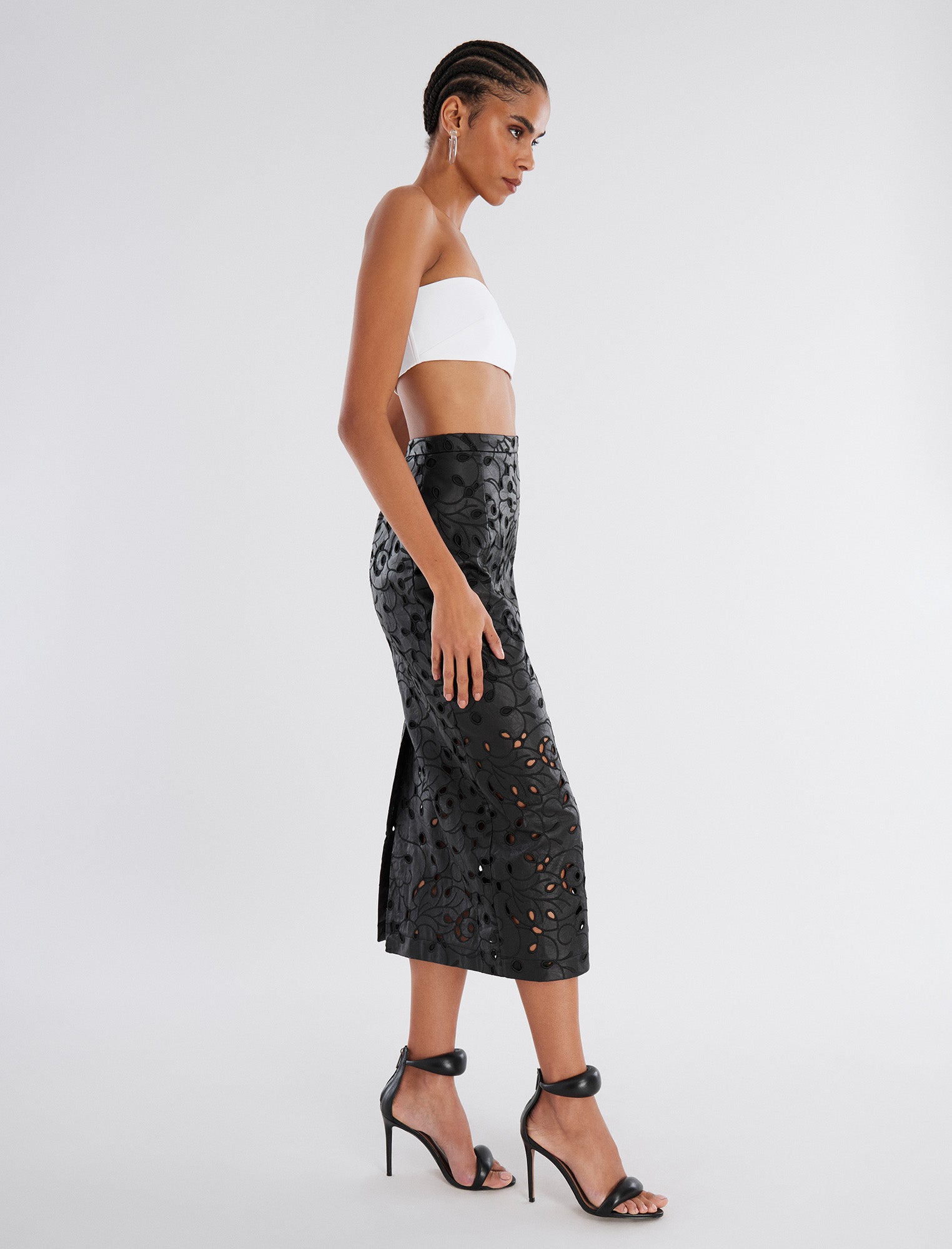 Faux Leather Wrap Mini Skirt | BCBGMAXAZRIA