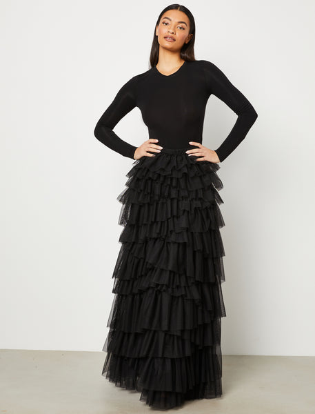 Layered Tulle Maxi Skirt | BCBGMAXAZRIA