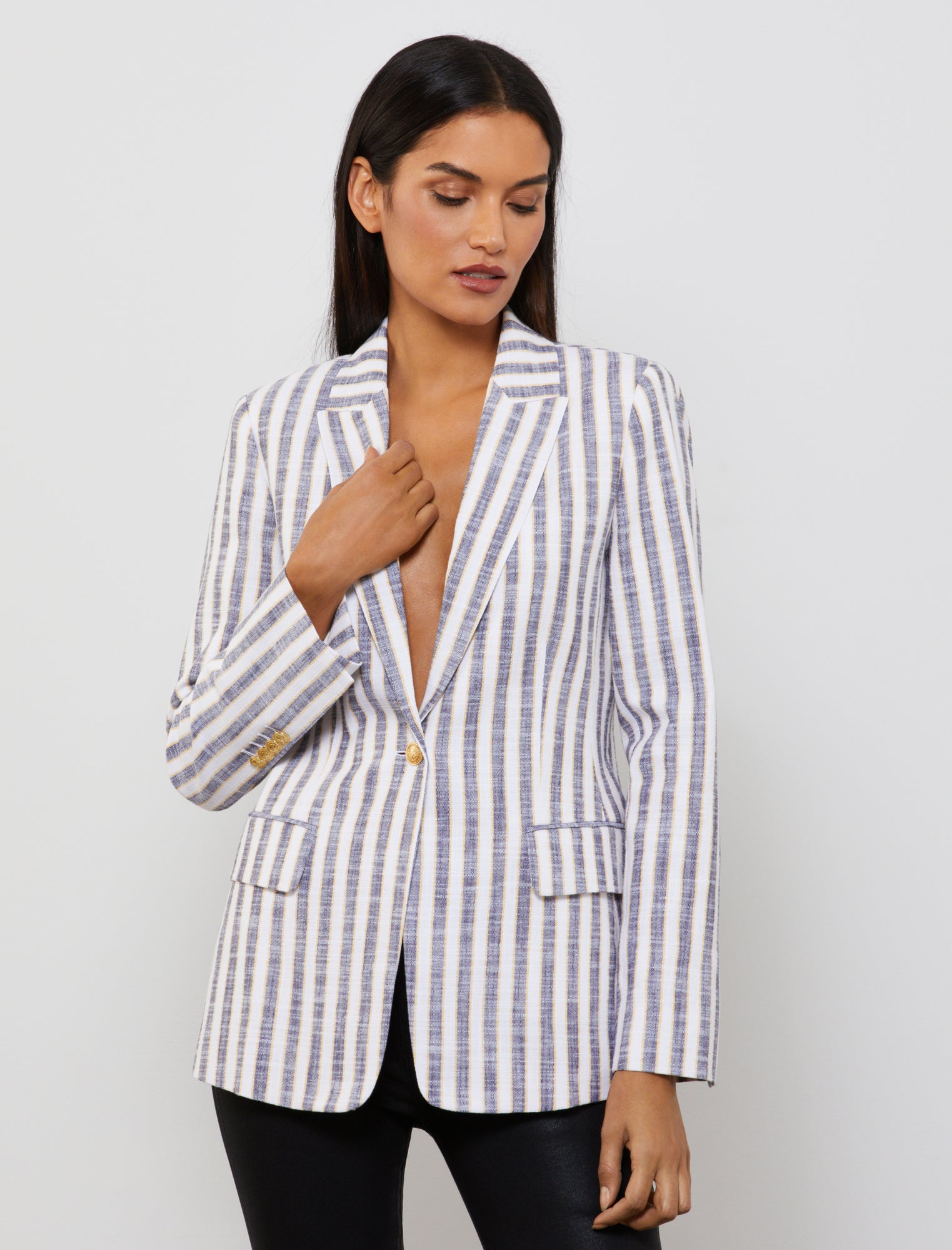 Abbi Striped Blazer – BCBGMAXAZRIA