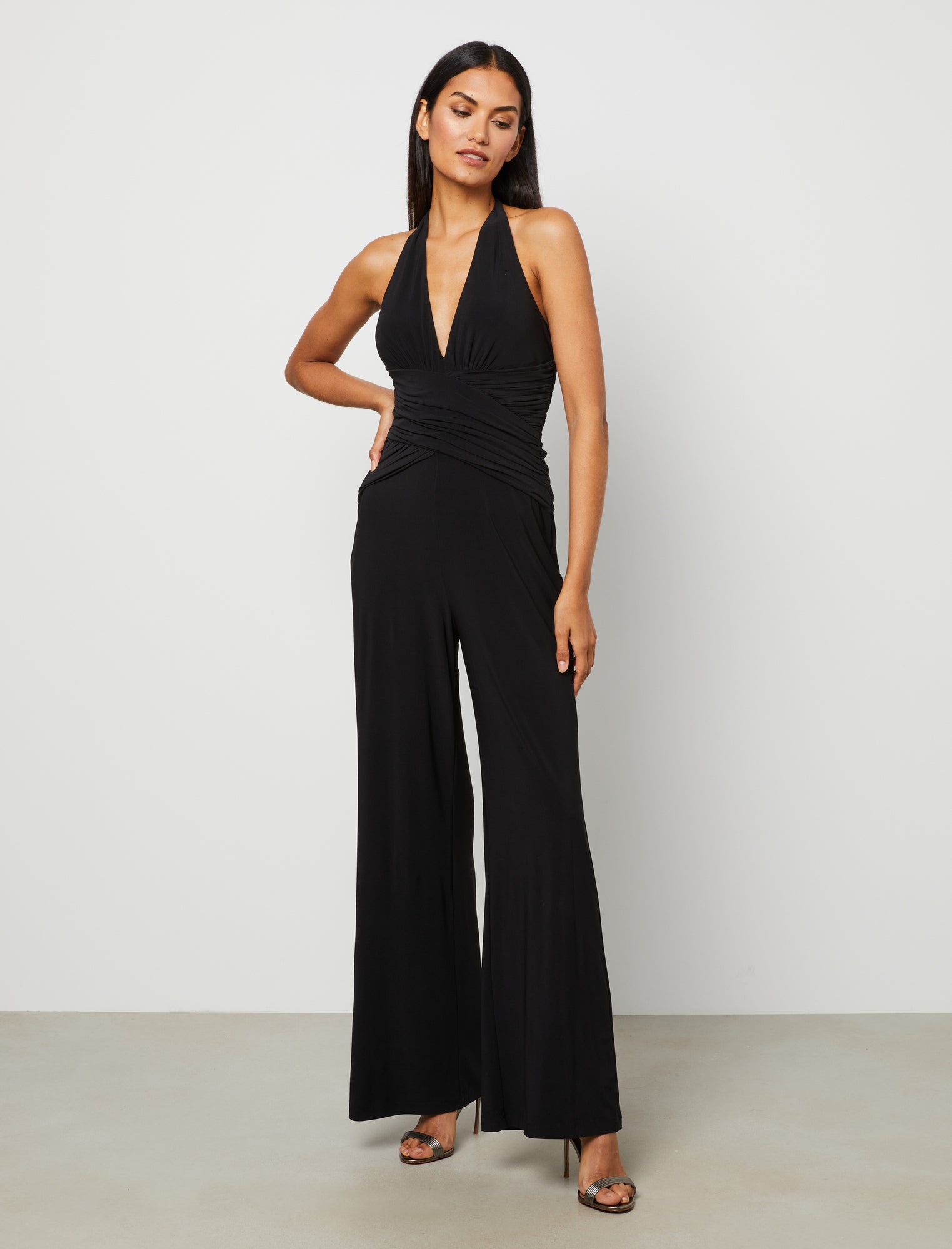 bcbg halter jumpsuit