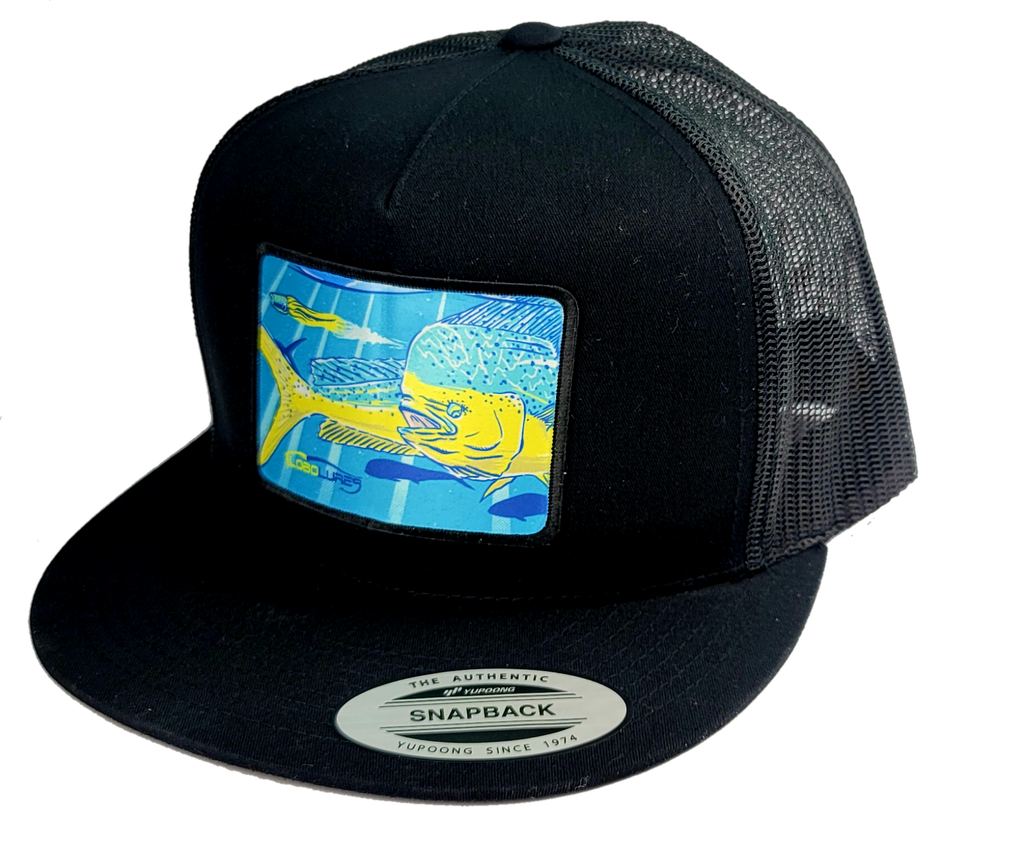 LPG Apparel Co. Retro Marlin Sunset Snapback Flat Brim Trucker Hat – Lobo  Lures