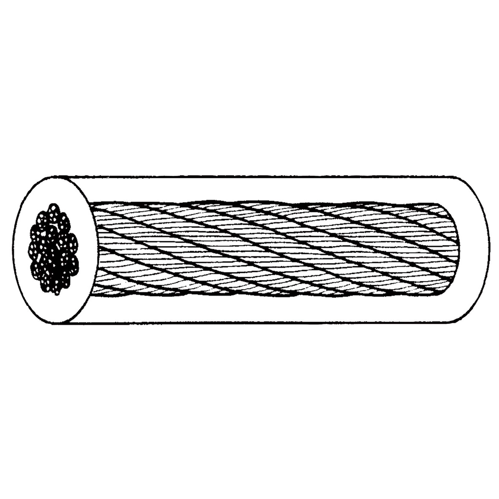 Stållina plastbelagd 42 trådar 10 meter 3/5 mm Gunnebo Lifting