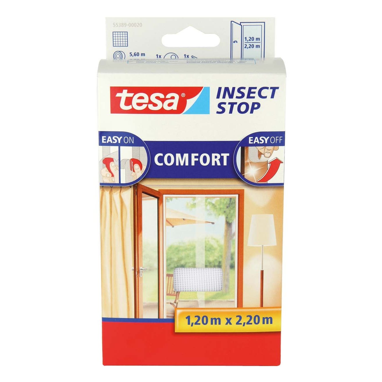 Insektsnät för dörr Comfort Tesa - Vit