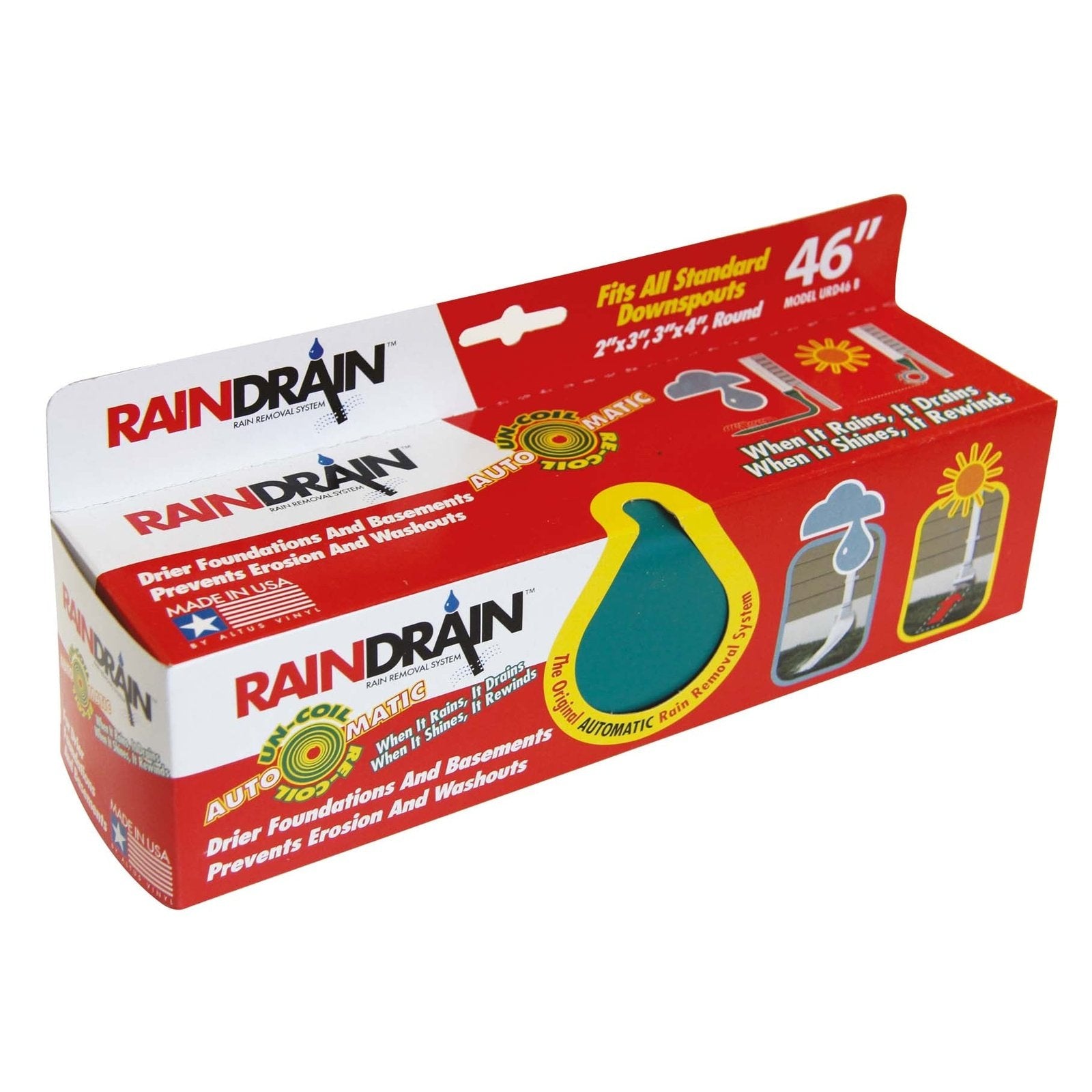 Regnvattenspridare Rain Drain - 1.2 meter (automatisk upprullning)