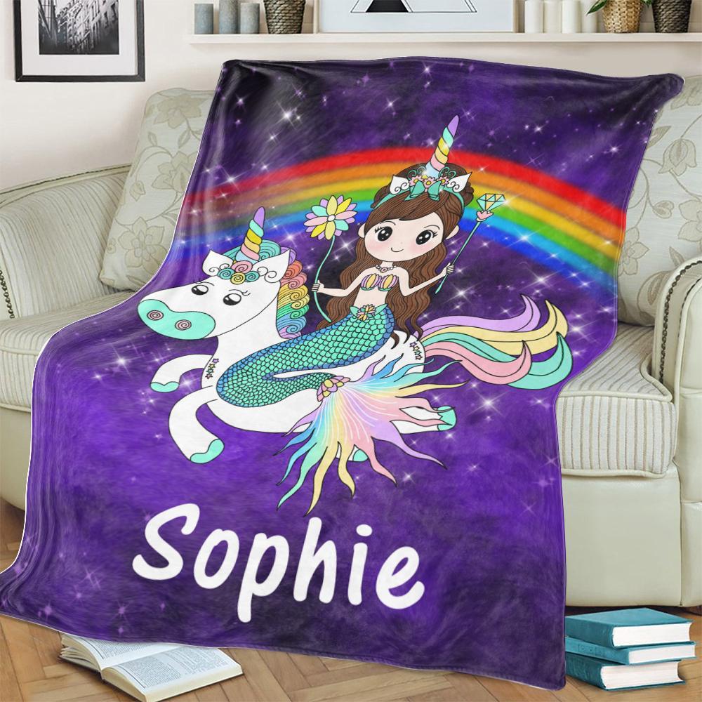 personalized girl blankets