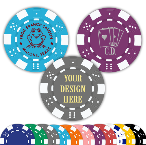 Dice design custom poker chips with your artwork