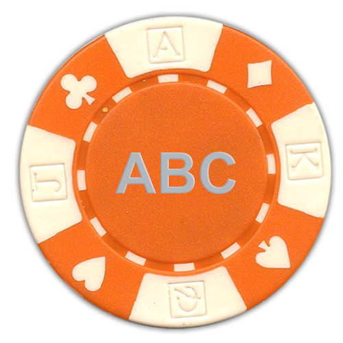 Circulaire struik satire Monogrammed custom poker chips - Card Suited design — CHIPS and GAMES