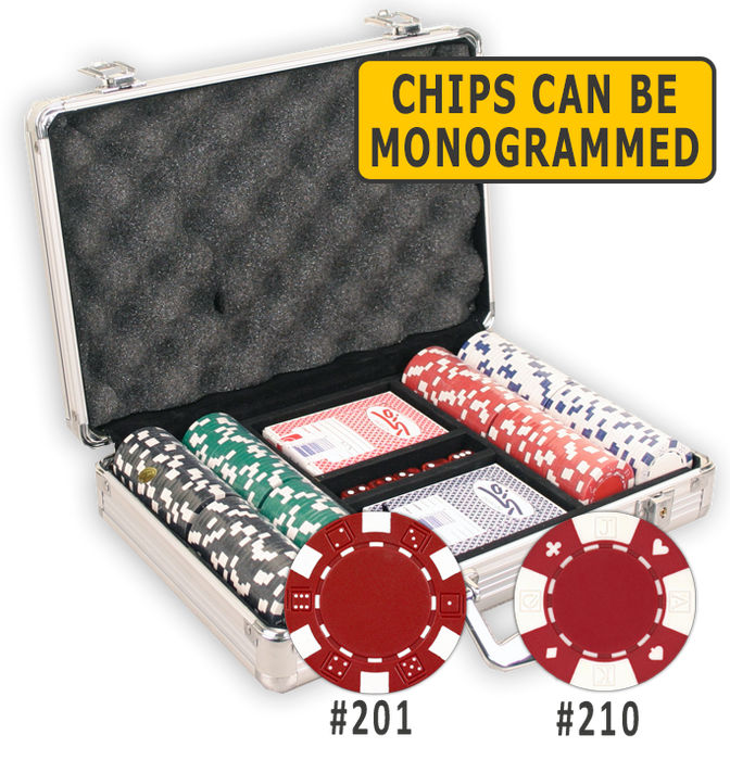 Portret gemakkelijk bericht Poker chips set with an aluminum case - 200 chips — CHIPS and GAMES