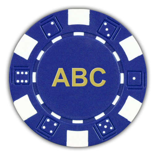 Evaluatie Levering naaimachine Monogrammed custom poker chips - Dice design — CHIPS and GAMES