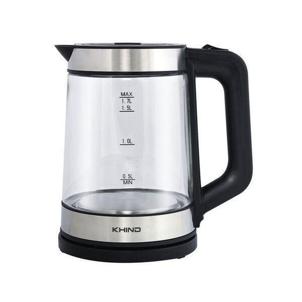 Khind EK171G BLACK Kettle Cordless Glass 1.7L Black | TBM Online