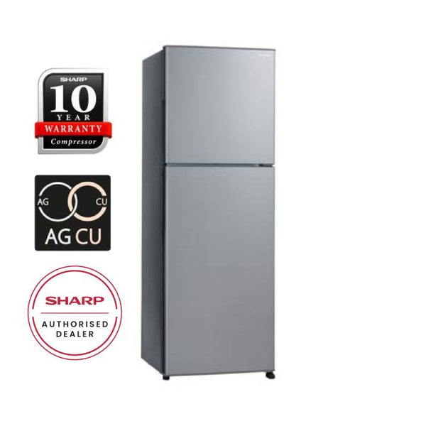 Sharp SJ285MSS Fridge 2 Doors G280L Ag+ Nano Deo Silver | TBM Online