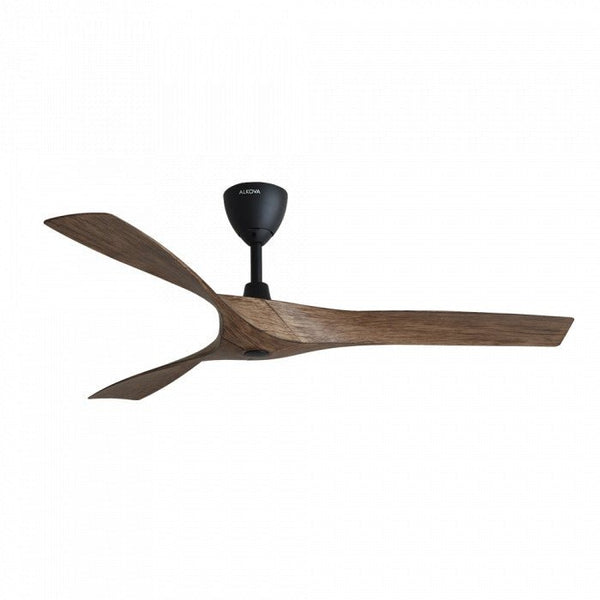 Alkova AXIS 3B/56 MATT BLACK/OAK Ceiling Fan 56" 3 Blades with Remote Matt Black/Oak | TBM Online