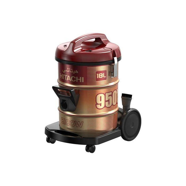 Hitachi CV-950F WR Vacuum Cleaner 18.0L 2100W Pail Can With Heavy Duty Wine Red | TBM Online