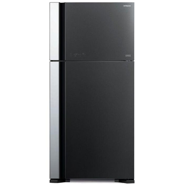 Hitachi R-VG710P7M-1 GGR Fridge 2 Doors G601L Inverter Glass Grey | TBM Online