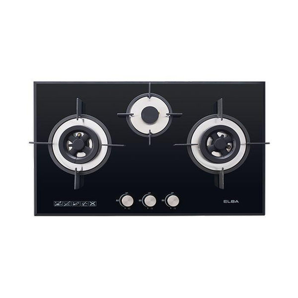 Elba EGH-K8943G(BK) Gas Hob 3 Burners Tempered Glass | TBM Online