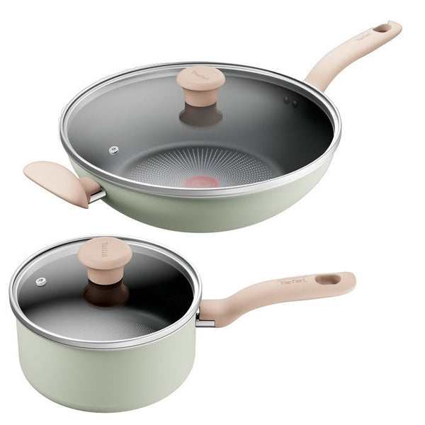 Tefal G179S4 Cookware SO Matcha 4-pc Set (Wokpan 30cm + SCP 19cm) | TBM Online