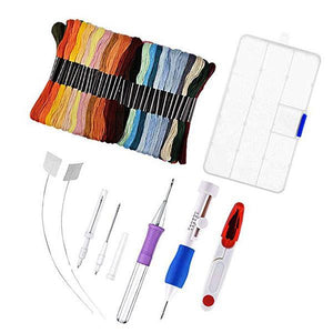 Rainbow Color Embroidery Thread Tool Set