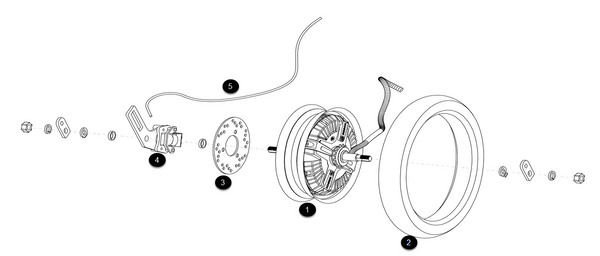 Bremssattel hinten komplett inkl. Bremsbeläge – NIUStore-Shop