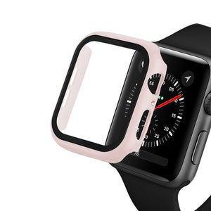 Glass+case For Apple Watch serie 6 5 4 3 SE 44mm 40mm iWatch Case 42mm 38mm bumper Screen Protector+cover apple watch Accessorie
