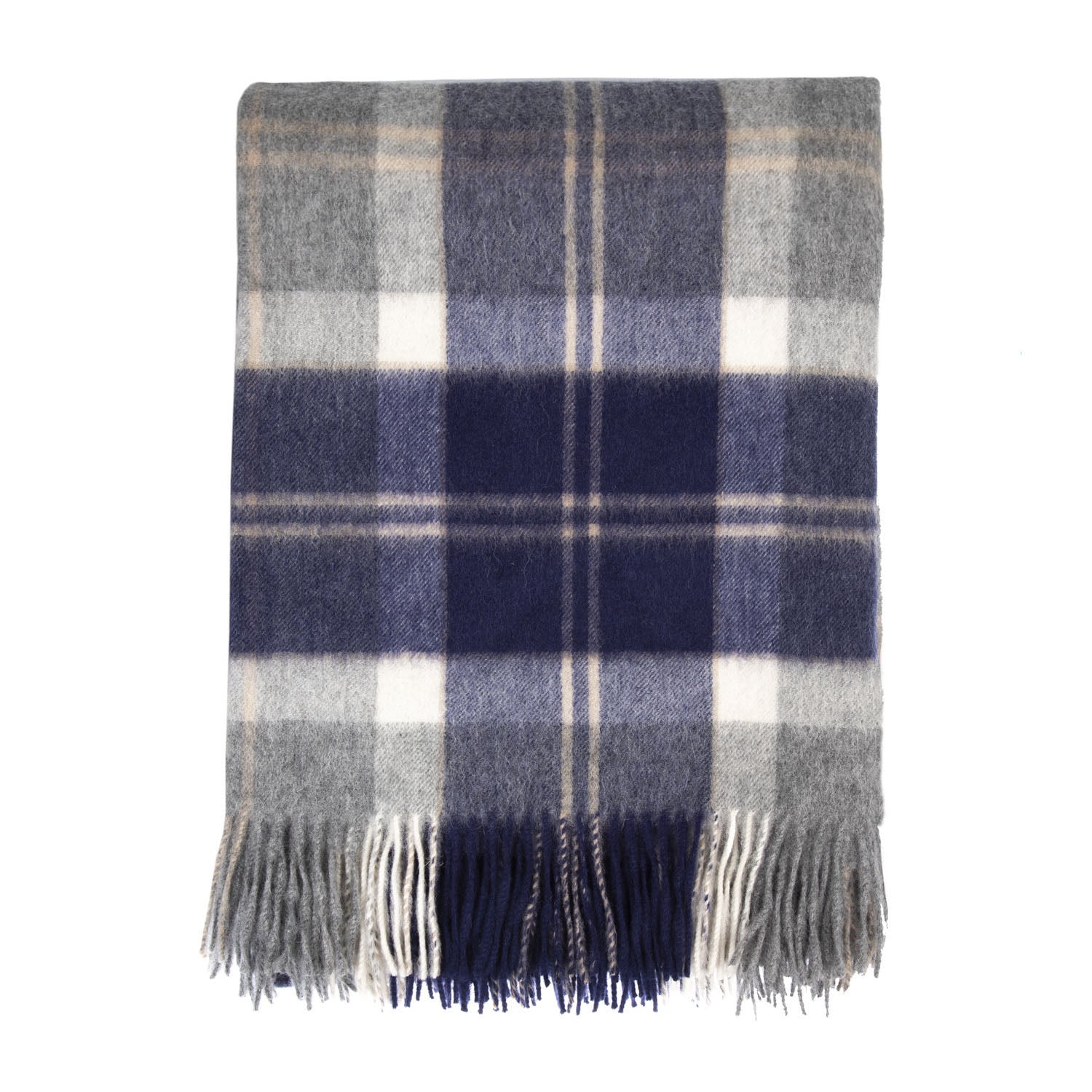 100% Lambswool Blanket Bannockbane Silver