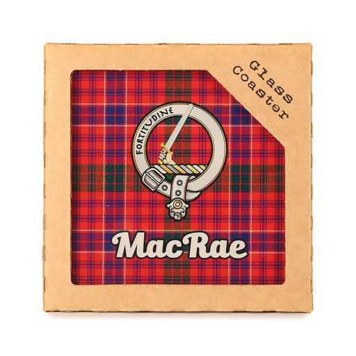 Clan Glass Coaster Macrae - Heritage Of Scotland - MACRAE