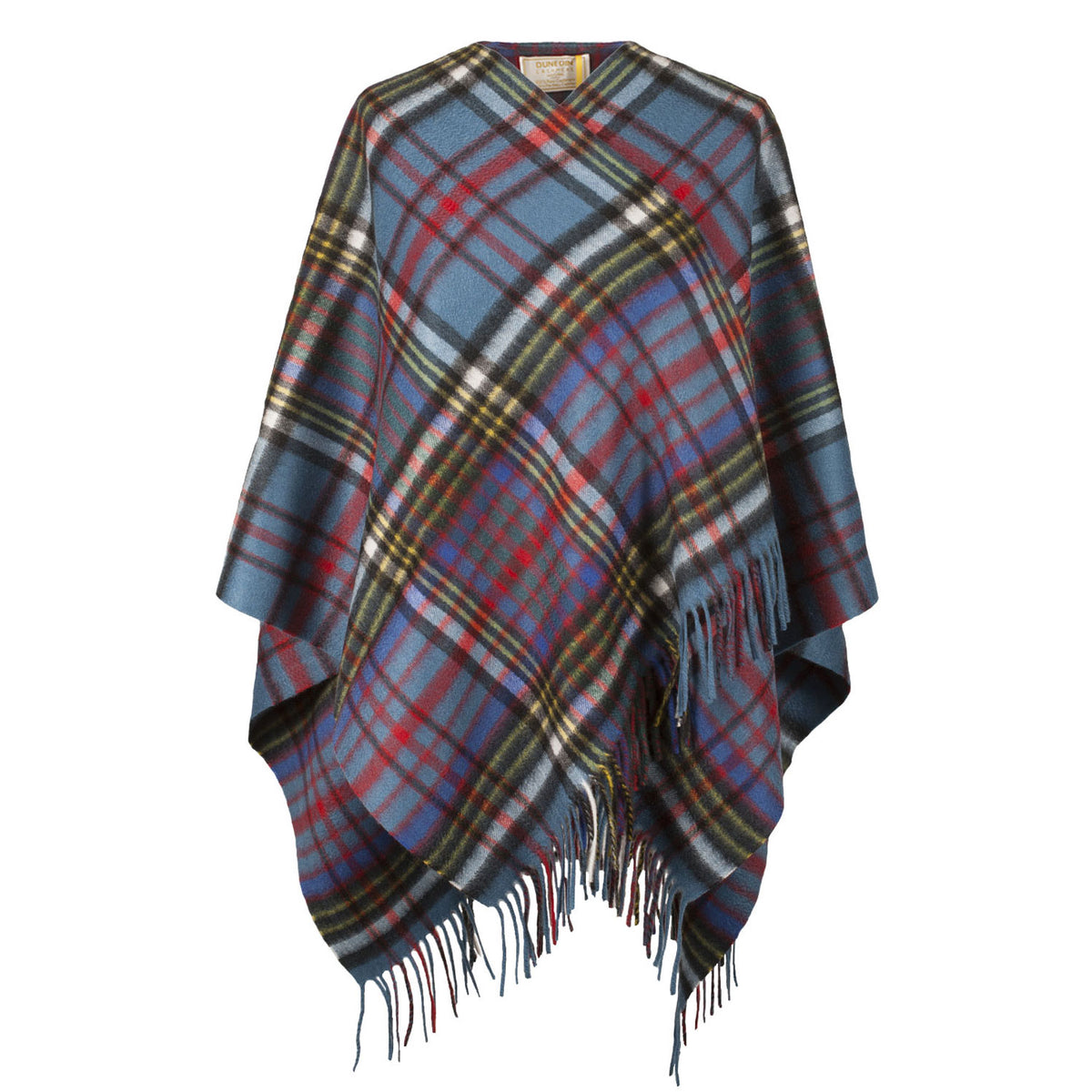 Dunedin Cashmere Big Check Mini Cape ANDERSON | Heritage of Scotland ...