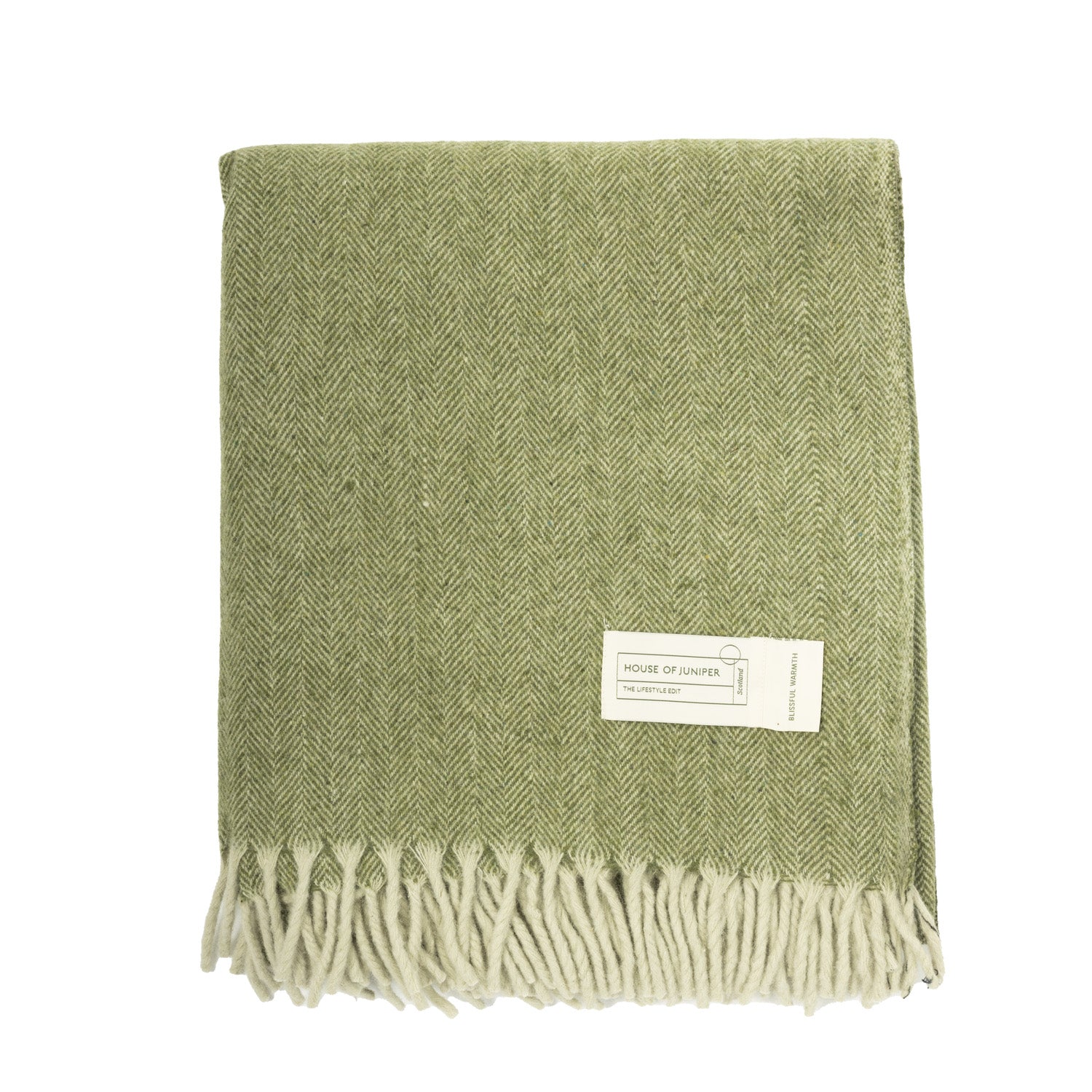 Herringbone Blanket Green - Heritage Of Scotland product image