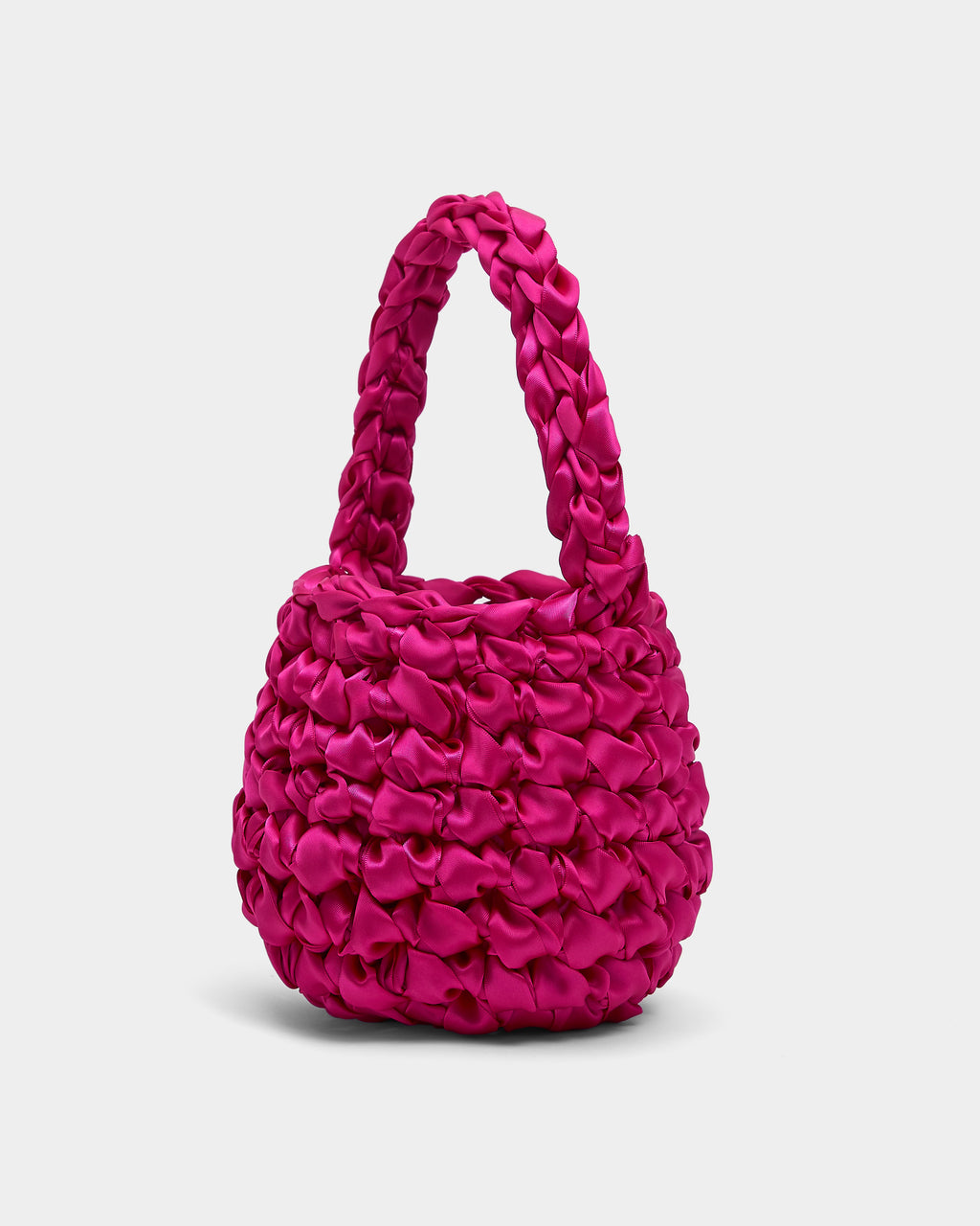 Small Hive - Hot Pink | Satin Crocheted Evening Occasion Bag – Isla Risa
