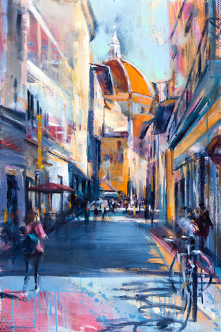 A Path to the Duomo, original acrylic painting by Kyle Lucks