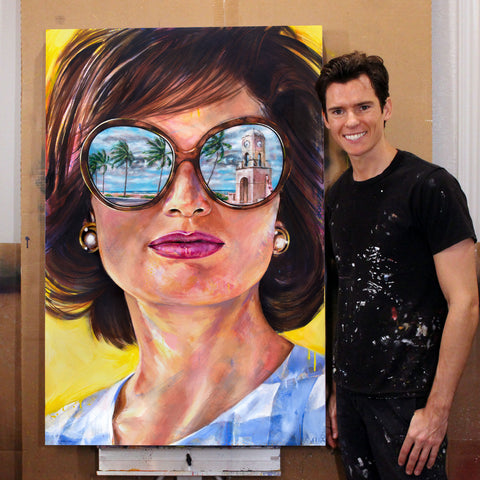 Jackie in Palm Beach original acrylic painting by Kyle Lucks