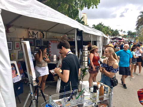 Live painting at SunFest 2022 in West Palm Beach, Florida