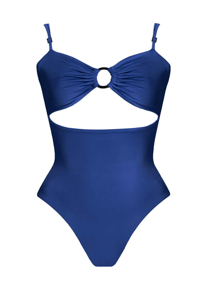 Classic Peekaboo One Piece Cobalt Blue Hai Swimwear