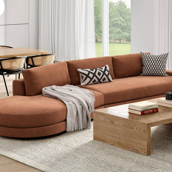 Curved Sofas in living room