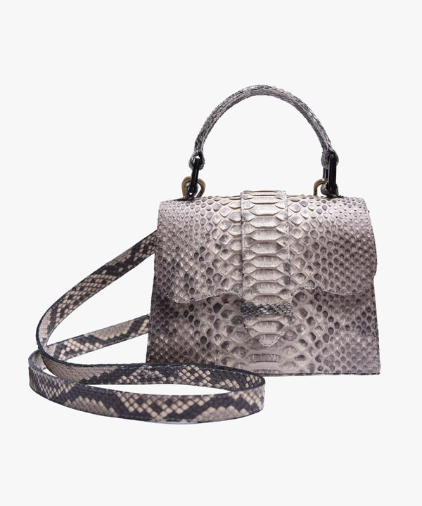 Adriana Castro La Marguerite Mini Python Top-Handle Bag, White, Women's, Handbags & Purses Crossbody Bags & Camera Bags