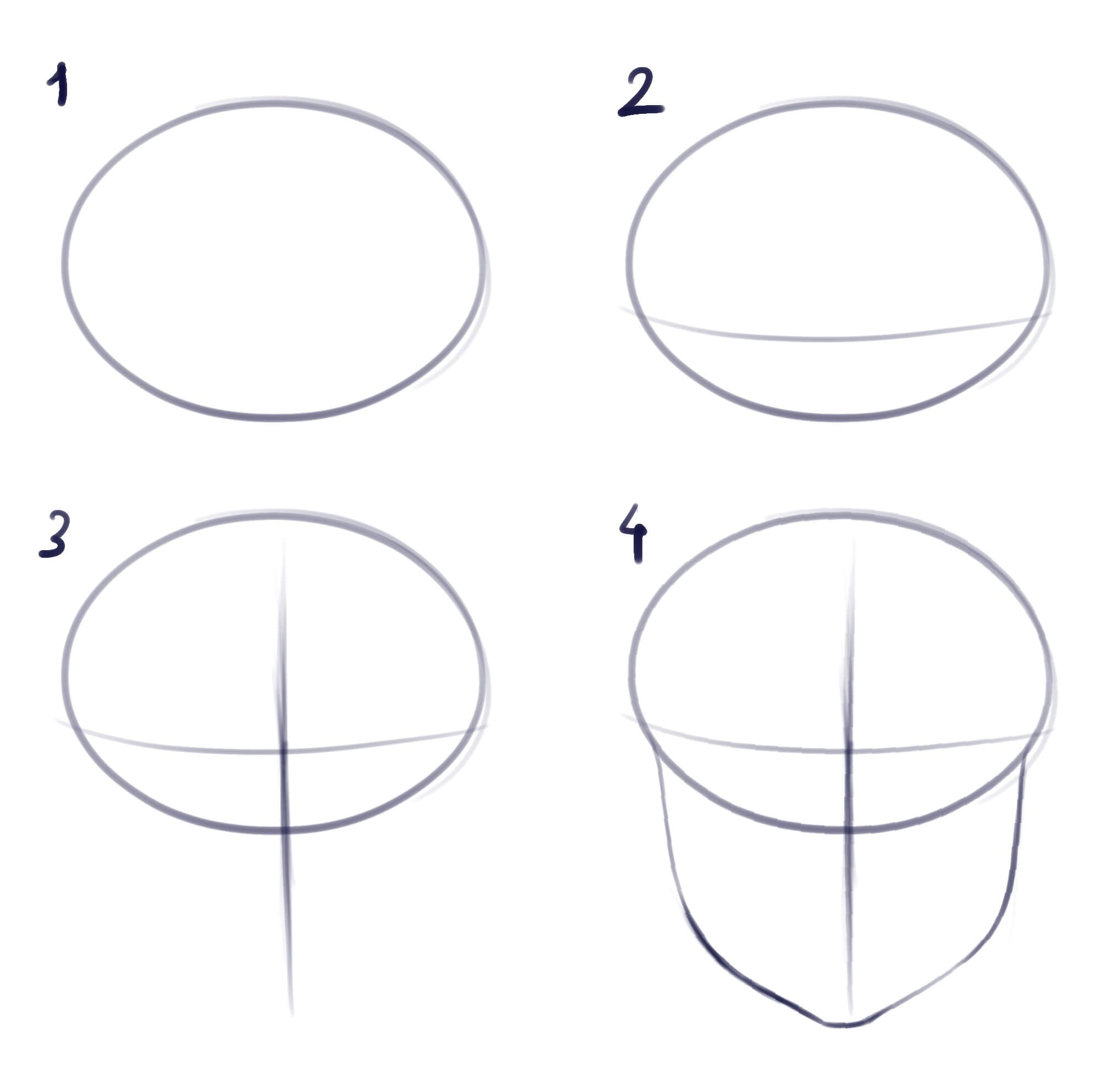 how to draw facial features step by step