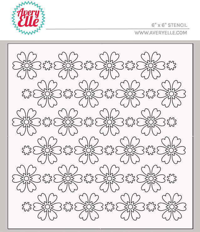 AE FLOWER POWER STENCIL