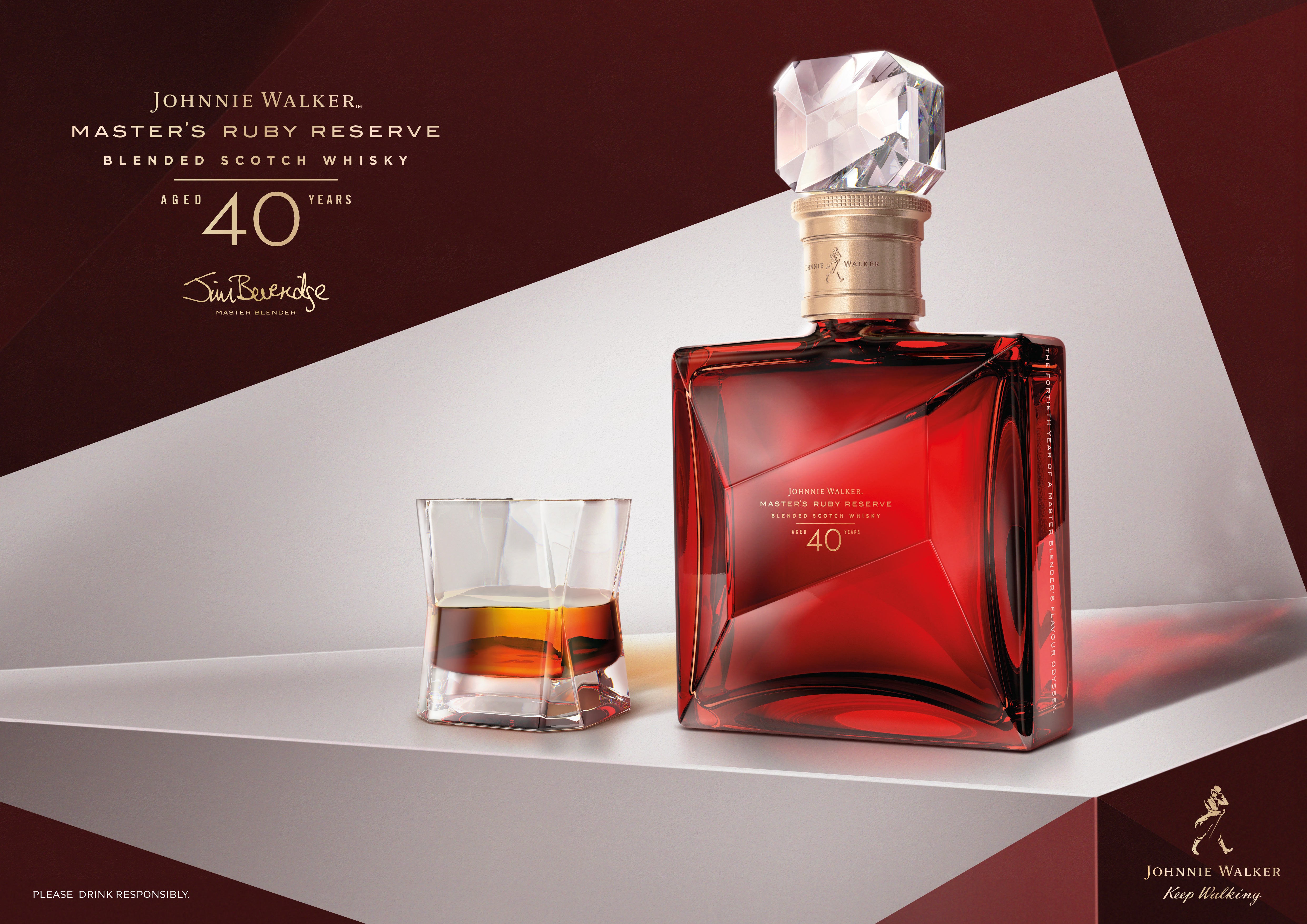 Johnnie Walker Master's Ruby Reserve 40 Year Old Blended Scotch Whisky, 70cl