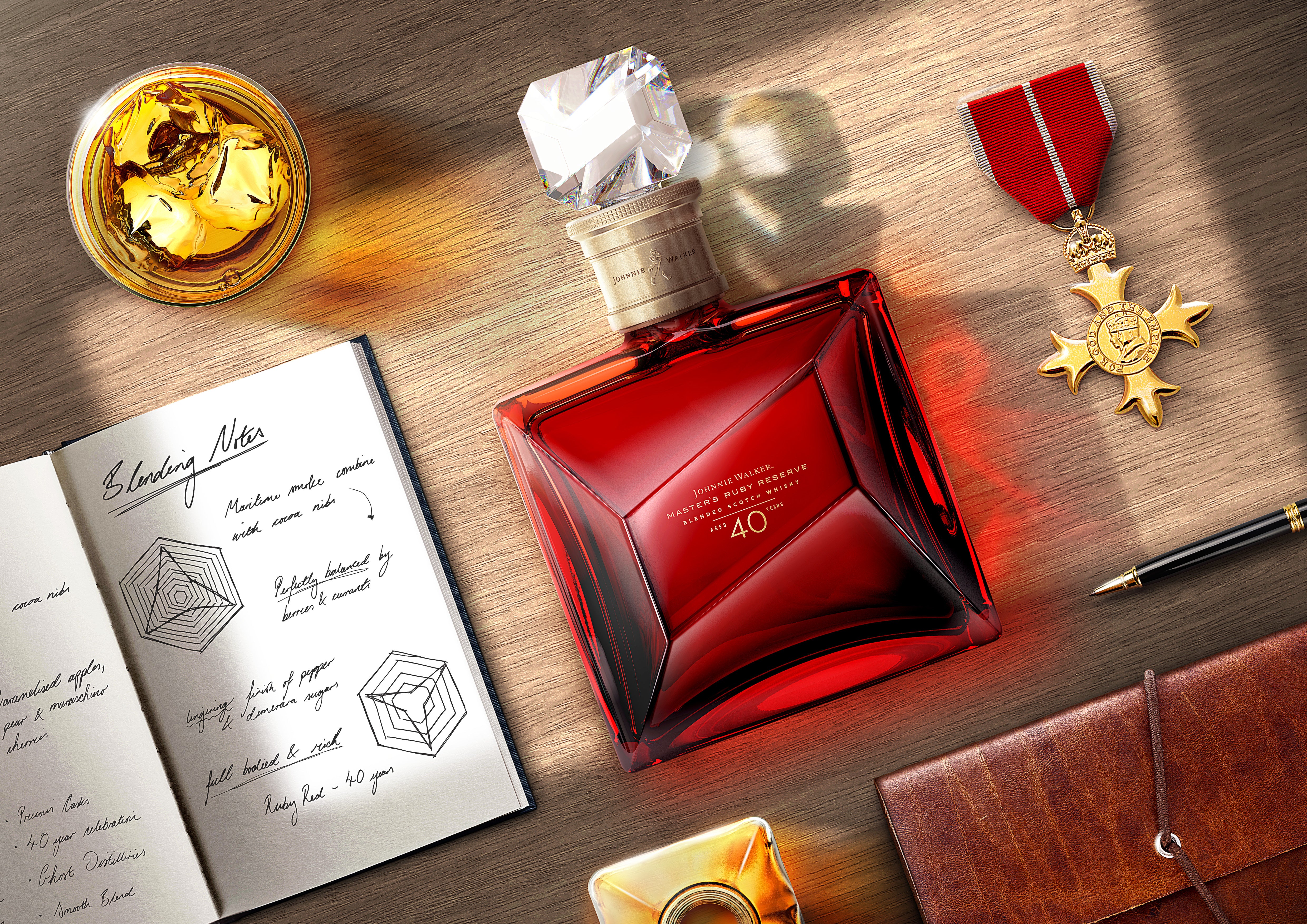 Johnnie Walker Master's Ruby Reserve 40 Year Old Blended Scotch Whisky, 70cl