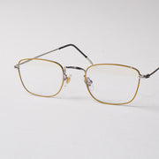 Yellow Shade With Golden Metal Optical Frame For Men & Women