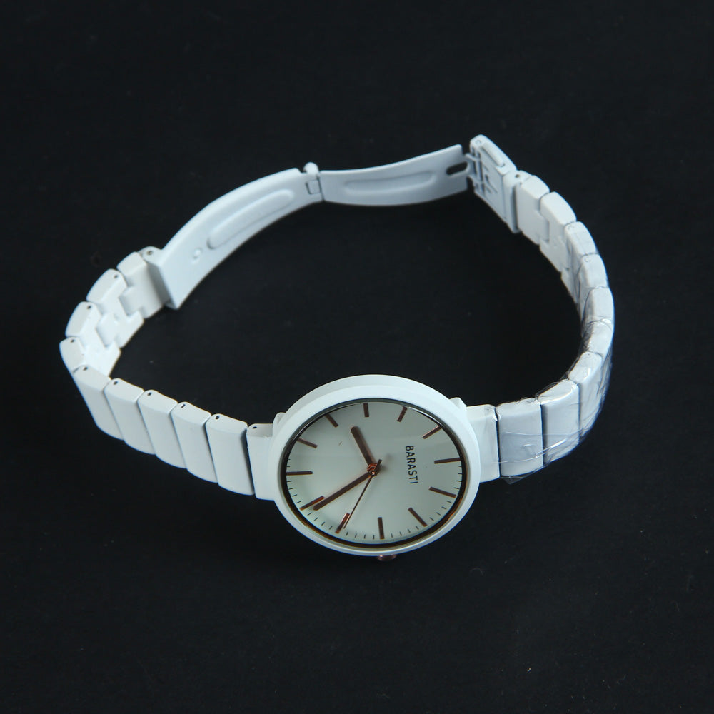Women's Wrist Watch White Dial with White Strap