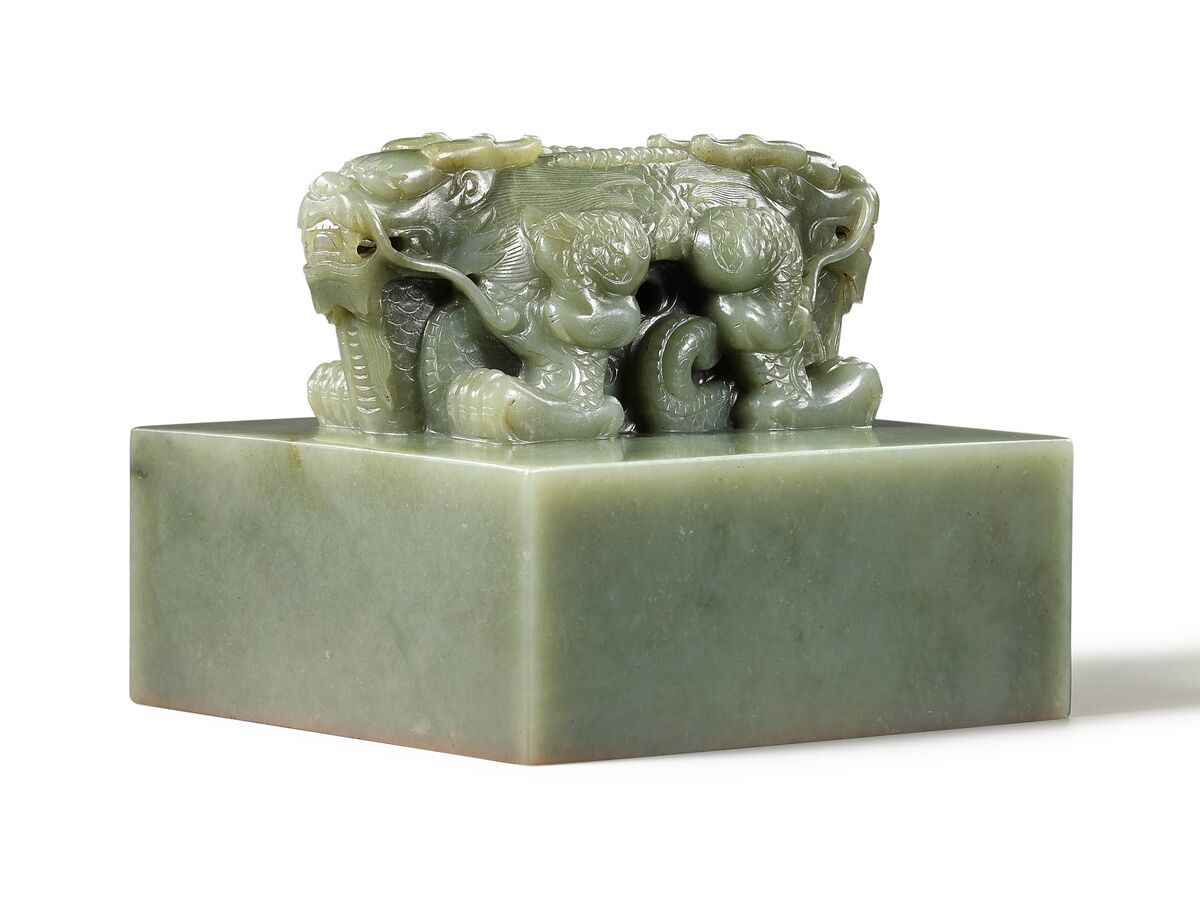 Khotan-Green Jade Seal. Source. Sotheby's