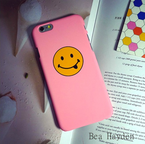 Cute Pink Happy Smiling Face Case Cover For Apple Iphone 5s 5 Se 6 6s Ihomegifts