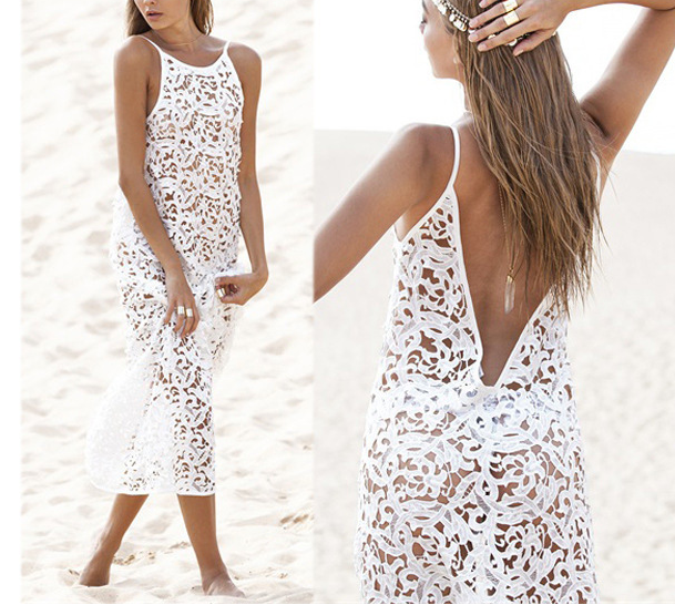 lace beach maxi dress