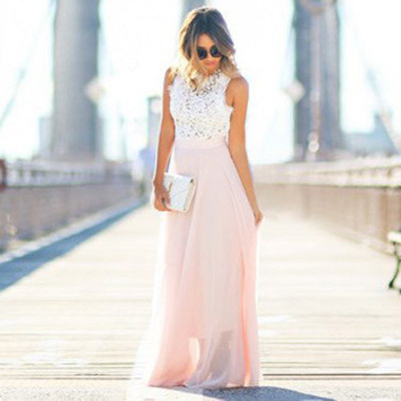 long pink sundress