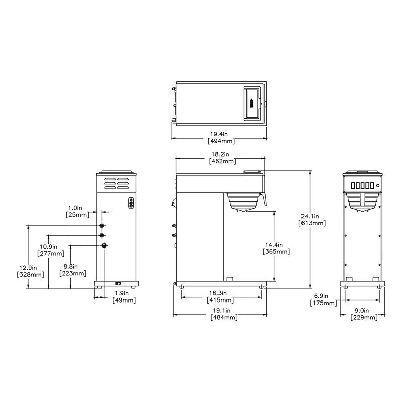 Bunn 23001.0116 CW15-APS Cafetera Dispensadora Airpot Acero Inoxidable