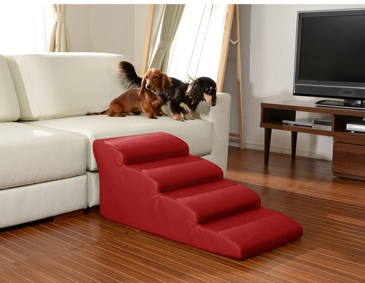 ドッグステップ 4段 ペット用階段 犬用 奥行80cm 公式 タンスのゲン本店 家具 寝具のネット通販