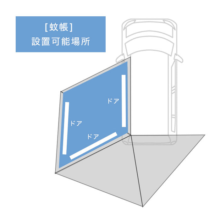 【蚊帳単品】ともさん考案 扇型カーサイドタープ専用（商品番号：75200030専用）ENDLESS BASE〔75200032〕