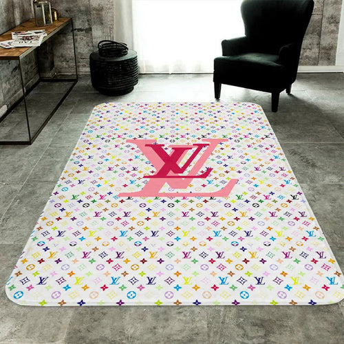 Louis Vuitton Light Grey Luxury Brand Round Rug Carpet Home Decor-105611, by Cootie Shop