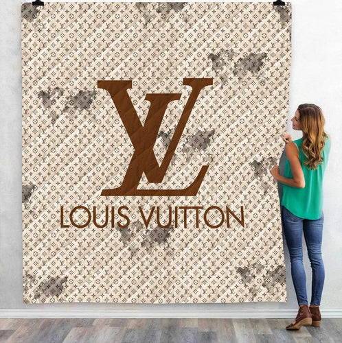 Gray Logo Louis Vuitton blanket  ROSAMISS STORE – MY luxurious home